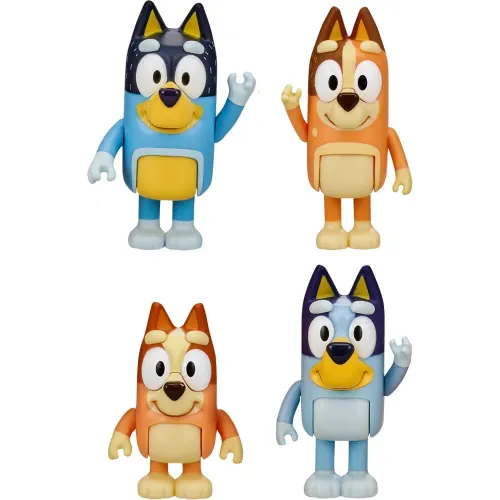 BLUEY Pack X4 Figuras S11 Bluey Y Familia