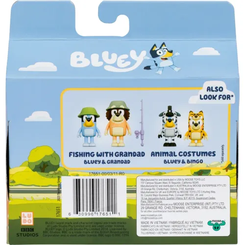 BLUEY Pack X2 Figuras Serie 11 Bluey De Vacaciones