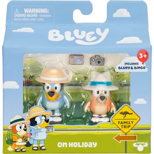 BLUEY Pack X2 Figuras Serie 11 Bluey De Vacaciones