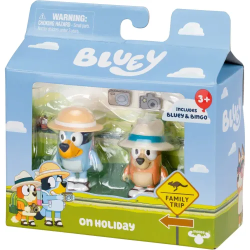 BLUEY Pack X2 Figuras Serie 11 Bluey De Vacaciones