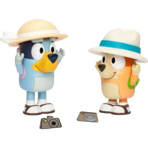 BLUEY Pack X2 Figuras Serie 11 Bluey De Vacaciones