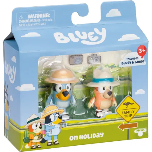 BLUEY Pack X2 Figuras Serie 11 Bluey De Vacaciones