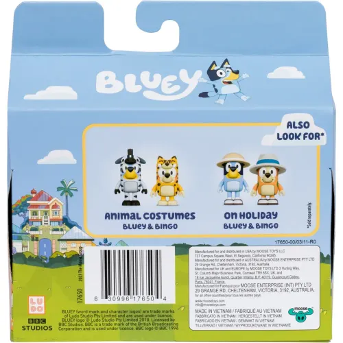 BLUEY Pack X2 Figuras Serie 11 Bluey Pesca Con El Abuelito