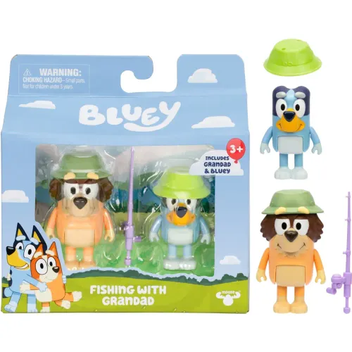 BLUEY  de Bebita / Bebito modelo Pack X2 Figuras Serie 11 Bluey Pesca Con El Abuelito bebita 2025073013515817250  