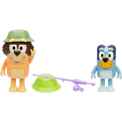 BLUEY Pack X2 Figuras Serie 11 Bluey Pesca Con El Abuelito
