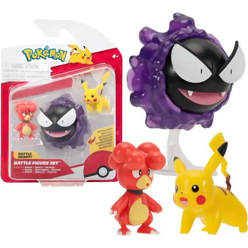 POKEMON  modelo Figuras De Pokemon Set X3 De Magby - Pikachu - Gastly 2025073016515742049  
