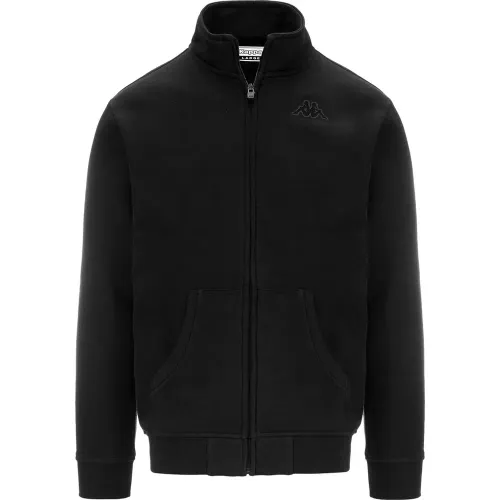 Hombre Kappa Negro Casaca Deportiva Hombre Logo Korpo Zentil