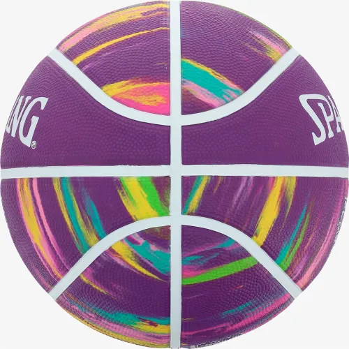SPALDING Pelota De Basquet Unisex Marble Series Purple Sz6