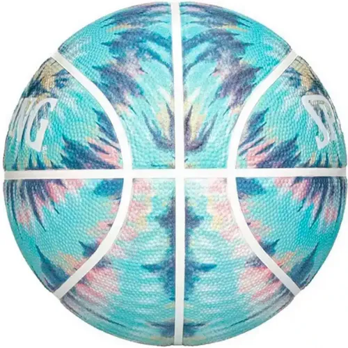 SPALDING Pelota De Basquet Unisex Tiedye Turquoise Rubber Sz6