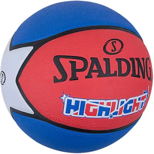 SPALDING Pelota De Basquet Unisex Highlight R/W/B Sz7 Rub