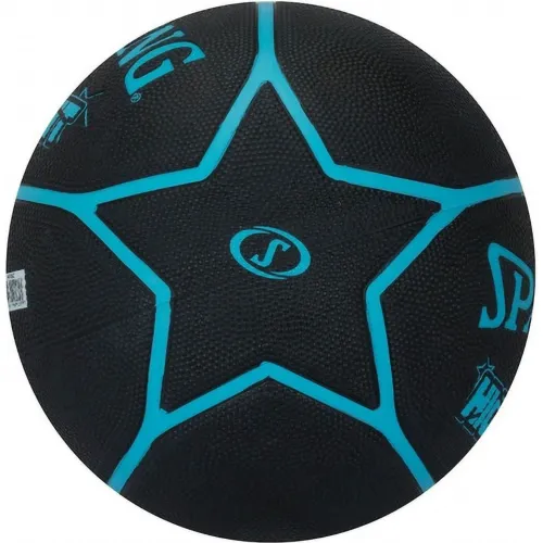 SPALDING Pelota De Basquet Unisex Highlight Black Blue Sz7 Rub