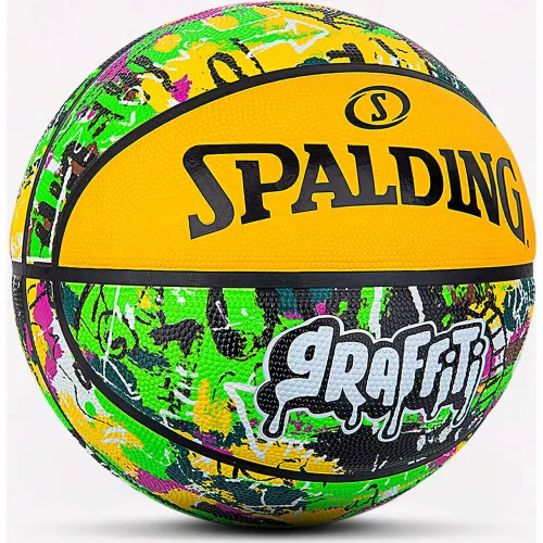 SPALDING Pelota De Basquet Unisex Graffiti Grn/Yell Sz7