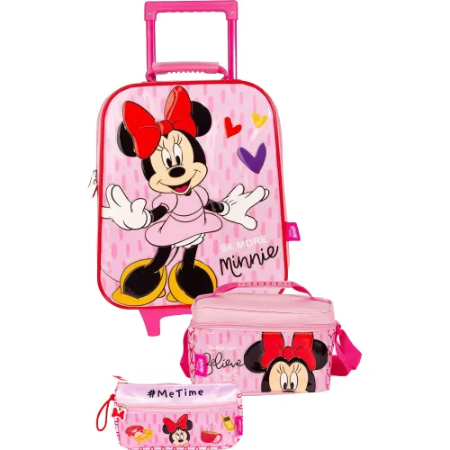 Minnie  de Niña / Niño modelo Set Mochila Con Ruedas + Lonchera + Cartuchera Minnie Mod2 niña 2025080722301120396  