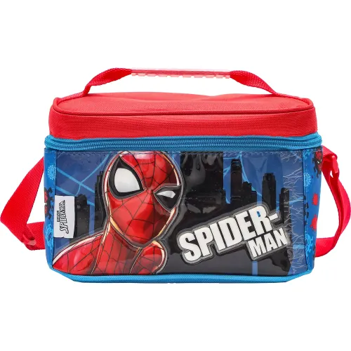 Spiderman Set Mochila Con Ruedas + Lonchera + Cartuchera Spiderman Mod4