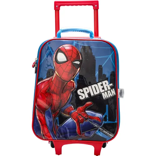 Spiderman Set Mochila Con Ruedas + Lonchera + Cartuchera Spiderman Mod4