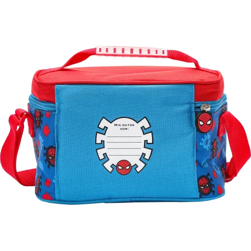 Spiderman Set Mochila Con Ruedas + Lonchera + Cartuchera Spiderman Mod4