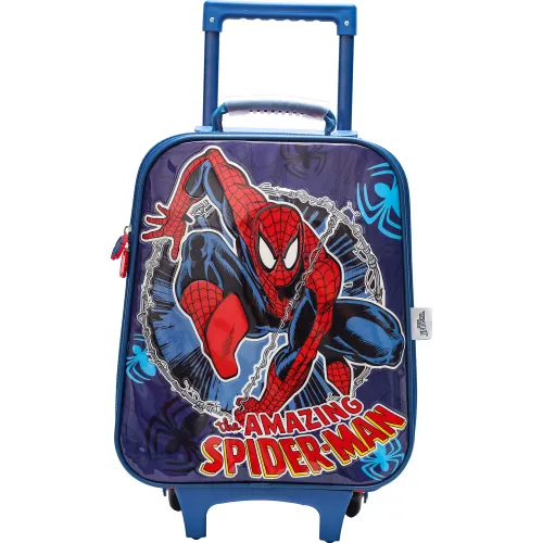 Spiderman Set Mochila Con Ruedas + Lonchera + Cartuchera Spiderman Mod3