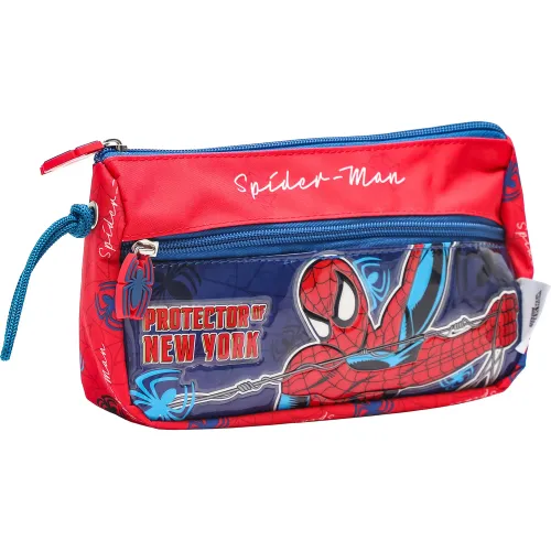 Spiderman Set Mochila Con Ruedas + Lonchera + Cartuchera Spiderman Mod3