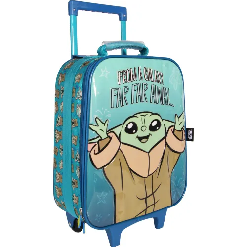 Star Wars Set Mochila Con Ruedas + Lonchera + Cartuchera Mandalorian Mod 1