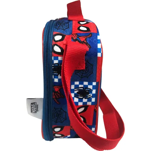 Spiderman Set Mochila Con Ruedas + Lonchera + Cartuchera Spiderman Mod2