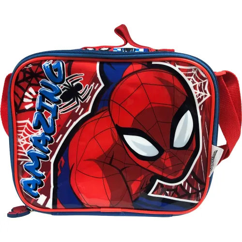 Spiderman Set Mochila Con Ruedas + Lonchera + Cartuchera Spiderman Mod2