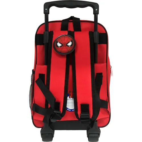 Spiderman Set Mochila Con Ruedas + Lonchera + Cartuchera Spiderman Mod1