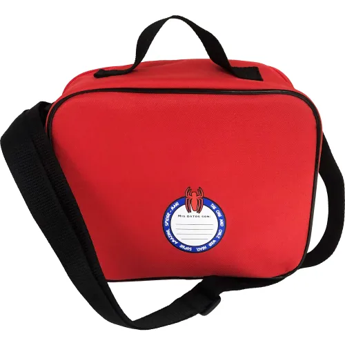 Spiderman Set Mochila Con Ruedas + Lonchera + Cartuchera Spiderman Mod1