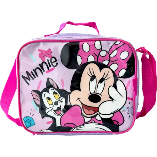 Minnie Set Mochila Con Ruedas + Lonchera + Cartuchera Minnie Mod1