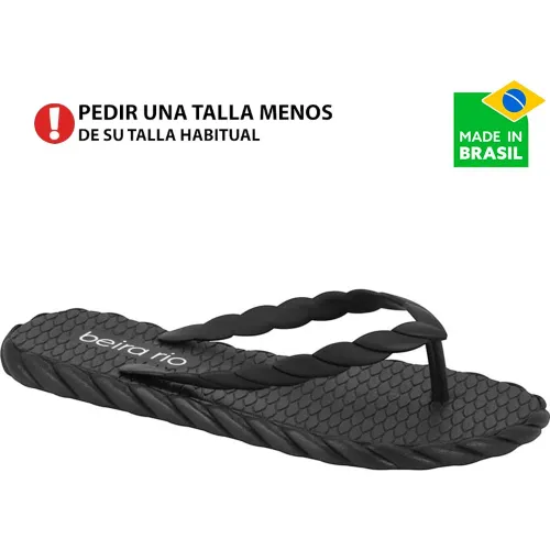 BEIRA RIO Negro de Mujer modelo Sandalia Flat Mujer 8557v26 negros sintéticos mujer 2025080819421239490 Sintético Pvc