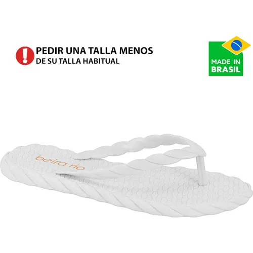 BEIRA RIO Blanco de Mujer modelo Sandalia Flat Mujer 8557v26 blancos sintéticos mujer 2025080819421239511 Sintético Pvc