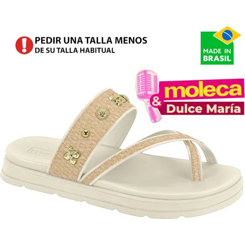 MOLECA Marfil de Mujer modelo Sandalia Flat Mujer 5490v26 cremas sintéticos mujer 2025080819421239931 Sintético Pvc