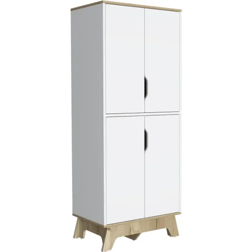 TUHOME Alacena De Cocina Bi-Color 4 Puertas