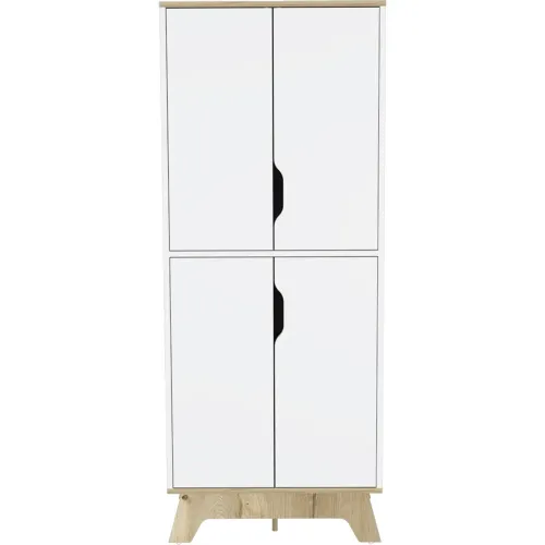 TUHOME Alacena De Cocina Bi-Color 4 Puertas
