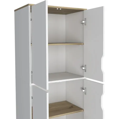 TUHOME Alacena De Cocina Bi-Color 4 Puertas