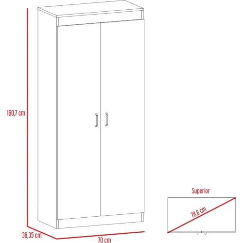 TUHOME Alacena De Cocina Varese 2 Puertas