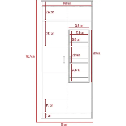 TUHOME Alacena De Cocina Varese 2 Puertas