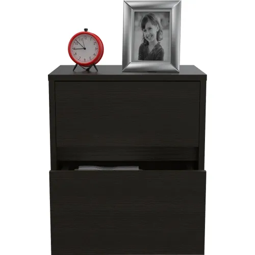 TUHOME Velador Trivor 2 Cajones