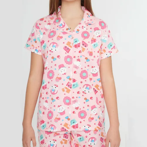 Kayser Pijama Short Abotonado + Colet Juvenil 75.1118-Ros