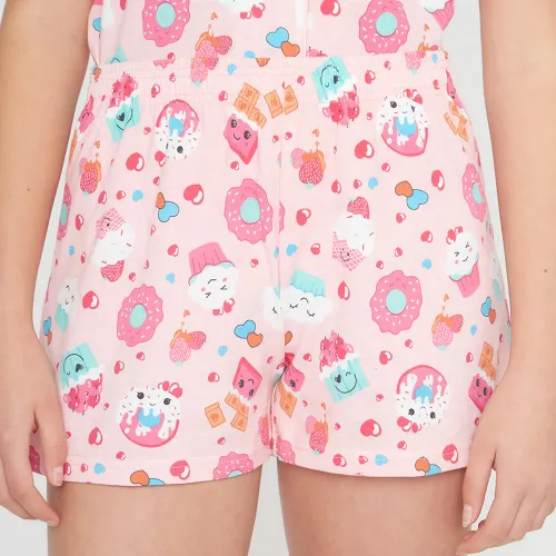 Kayser Pijama Short Abotonado + Colet Juvenil 75.1118-Ros