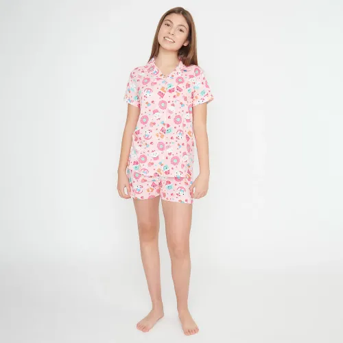 Kayser Rosado de Niño modelo Pijama Short Abotonado + Colet Juvenil 75.1118-Ros niño 2025081316533676069  
