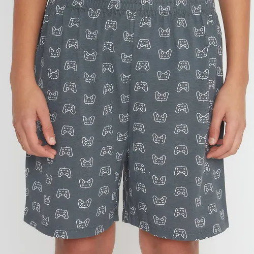 Kayser Pijama Short Abotonado Juvenil 76.819-Gri