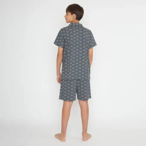 Kayser Pijama Short Abotonado Juvenil 76.819-Gri