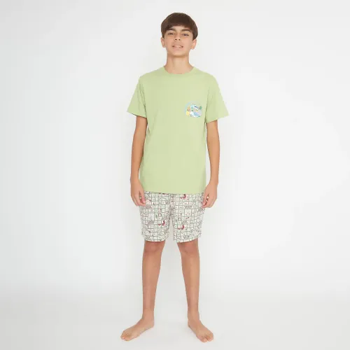 Kayser Verde de Niño modelo Pijama Short Juvenil D7662-Ver niño 2025081316533676159  