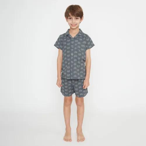 Kayser Gris de Niño modelo Pijama Short Niños Abotonado 74.819-Gri niño 2025081316533677368  