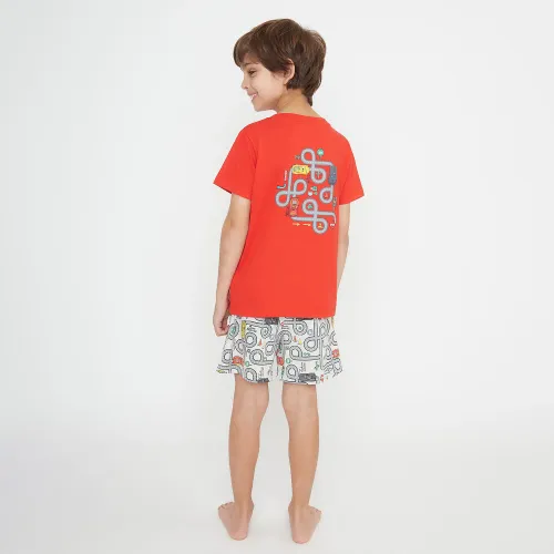 Kayser Pijama Short Niños D7462-Roj