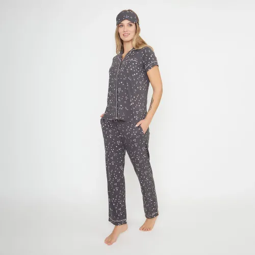 Kayser Gris de Mujer modelo Pijama Pantalon Abotonado + Antifaz Mujer 70.1117-Gri mujer 2025081316533679225  