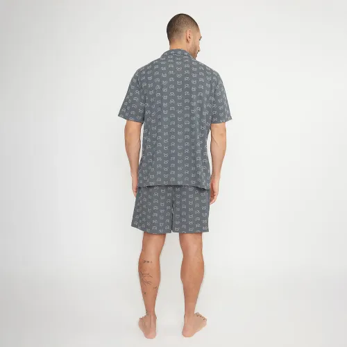 Kayser Pijama Short Abotonado Hombre 77.819-Gri