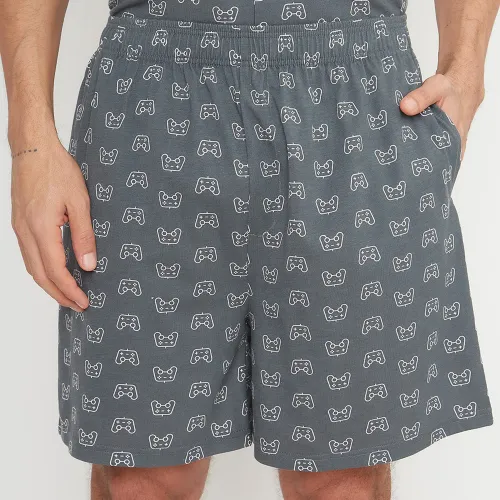 Kayser Pijama Short Abotonado Hombre 77.819-Gri