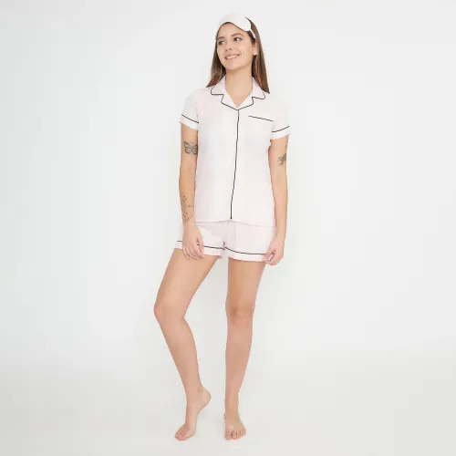 Kayser Rosado de Mujer modelo Pijama Short Mujer Abotonado + Antifaz Mujer 70.1111-Ros mujer 2025081316533679364  