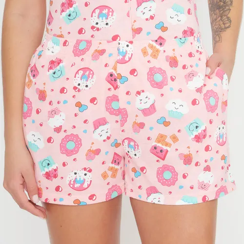 Kayser Pijama Short Mujer Abotonado + Colet Mujer 70.1118-Ros